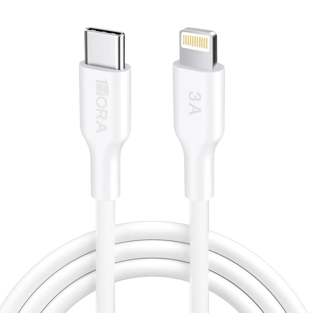 Cable Usb C A Lightning 1Hora Cab258 Carga Rápida 3A 1M Blanco img #1