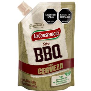 Salsa BBQ LA CONSTANCIA sabor a cerveza (190 gr)
