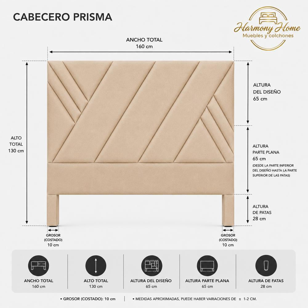 Cabecero Prisma Beige img #5