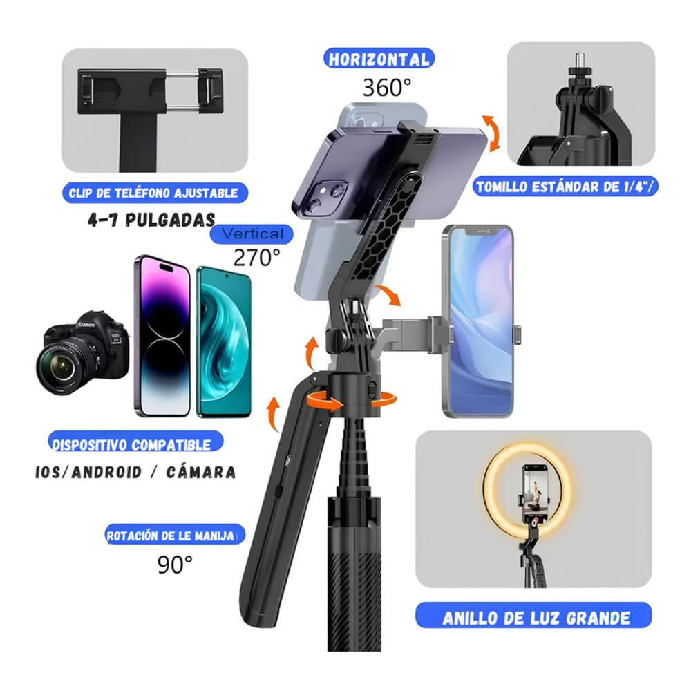 Trípode C12 Ia Inteligente Con Seguimiento Automático 360° img #3
