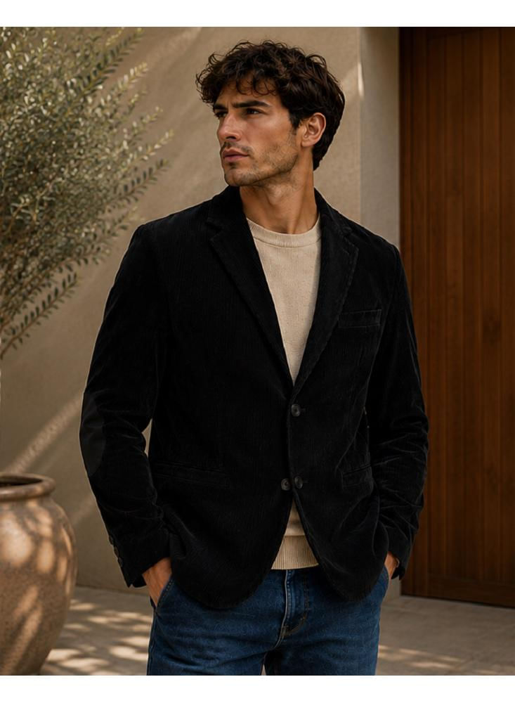 Chaqueta O Blazer De Pana Liviana Con Coderas img #2