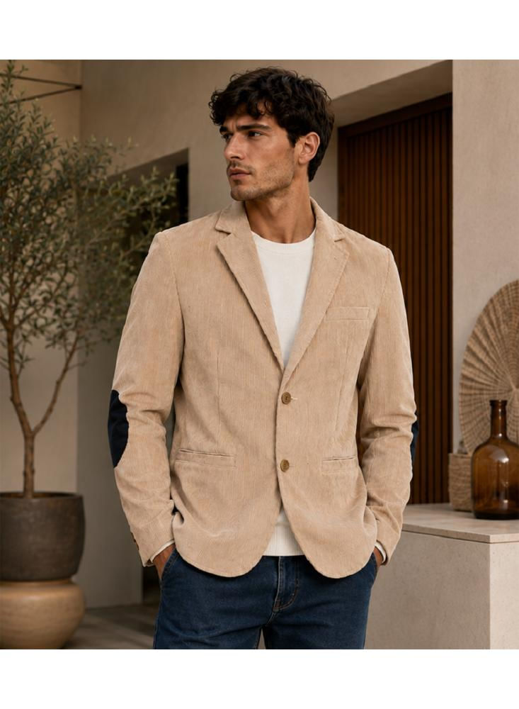 Chaqueta O Blazer De Pana Liviana Con Coderas img #2