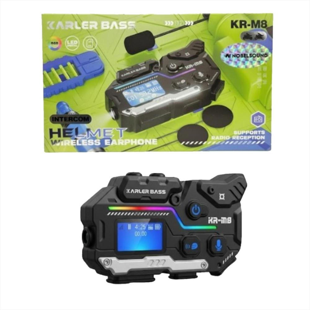 Intercomunicador Bluetooth Para Moto Con Pantalla Digital img #1