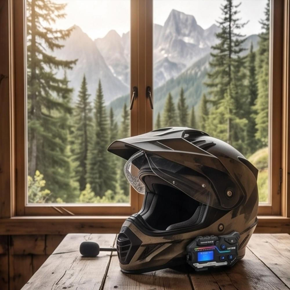 Intercomunicador Bluetooth Para Moto Con Pantalla Digital img #2