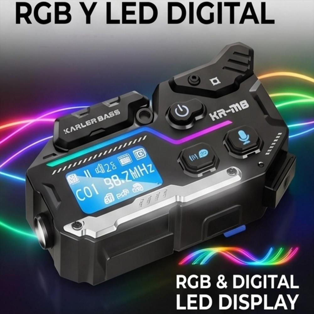 Intercomunicador Bluetooth Para Moto Con Pantalla Digital img #3
