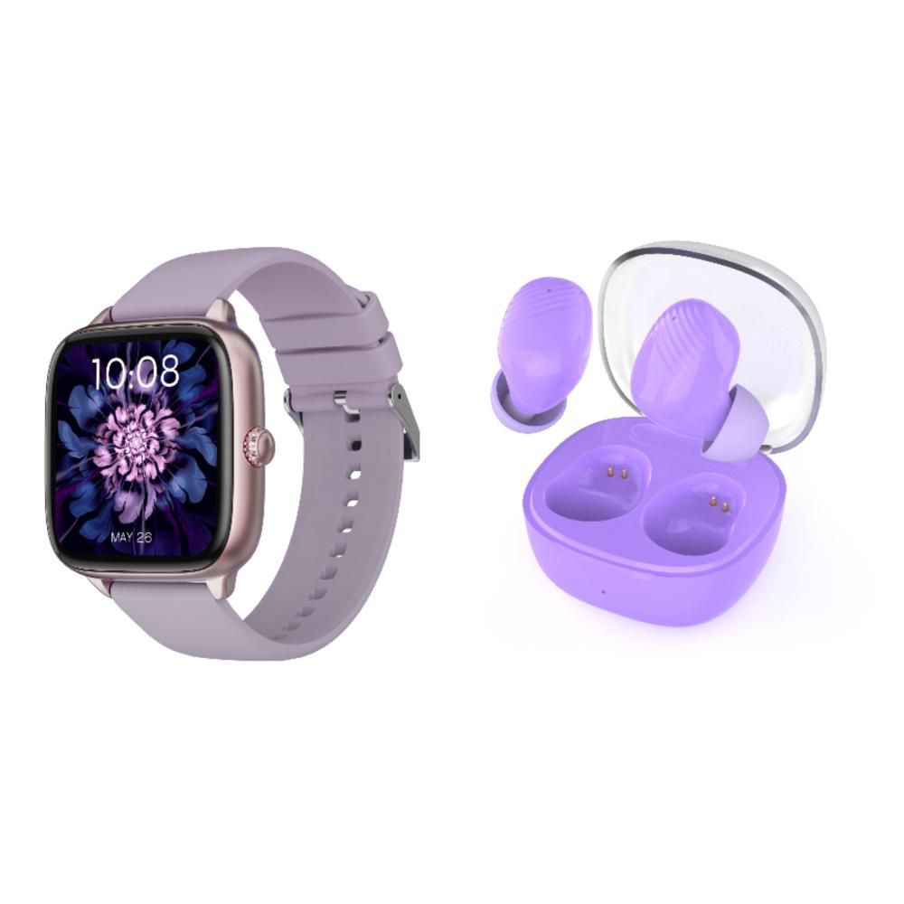 Reloj SWCOPPER Lila+Audif Mor ESENSES C. SWCOPPER LILA + TWS18 MOR img #1