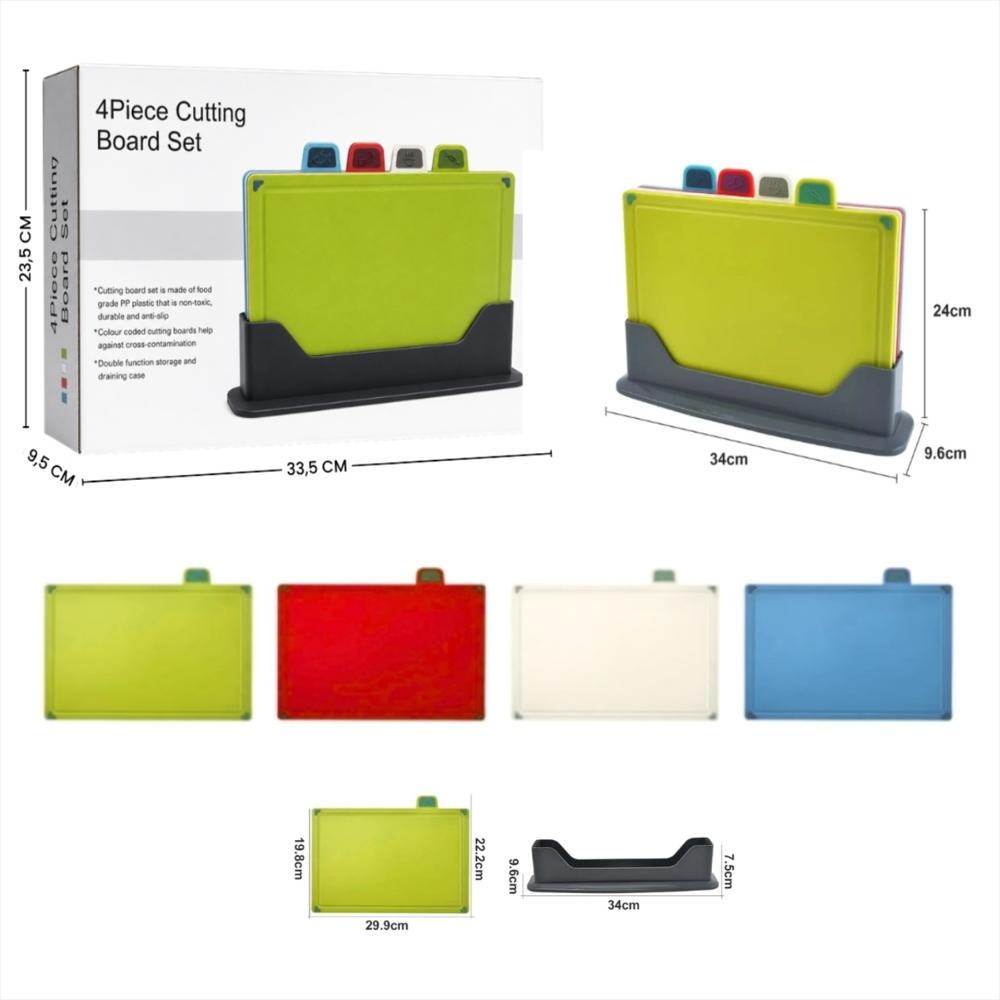 Set De Tablas De Picar Con Base Organizadora X4 img #3