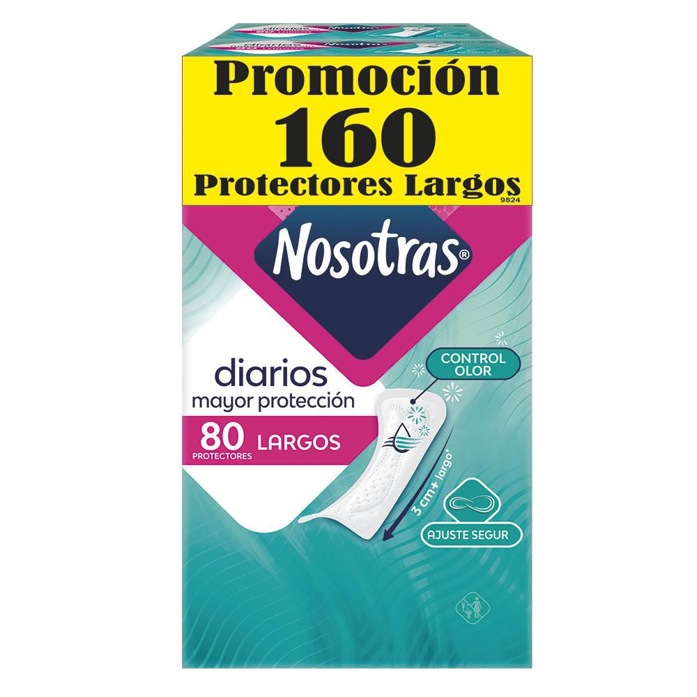 Protectores Nosotras diarios largos (160 und)