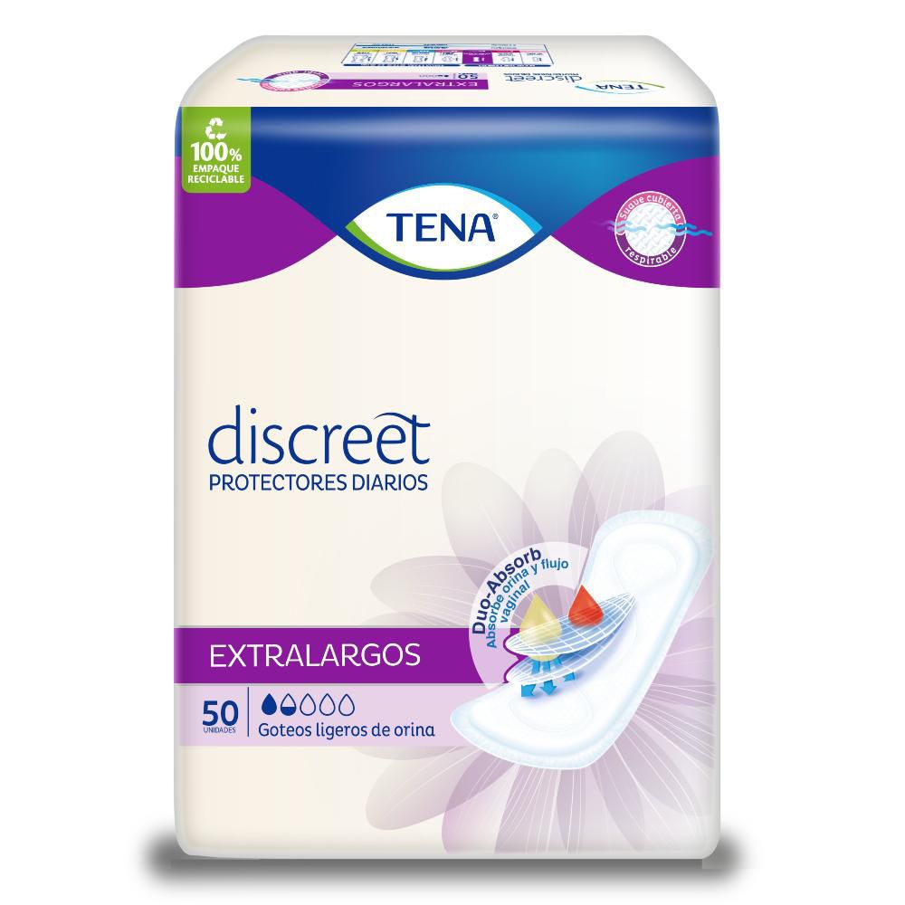 Protectores Tena Discreet extralargos, goteos ligeros (50 und)