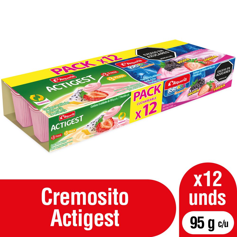 Yogurt cuchareable ALQUERIA surtido x12und (1170  gr) img #1
