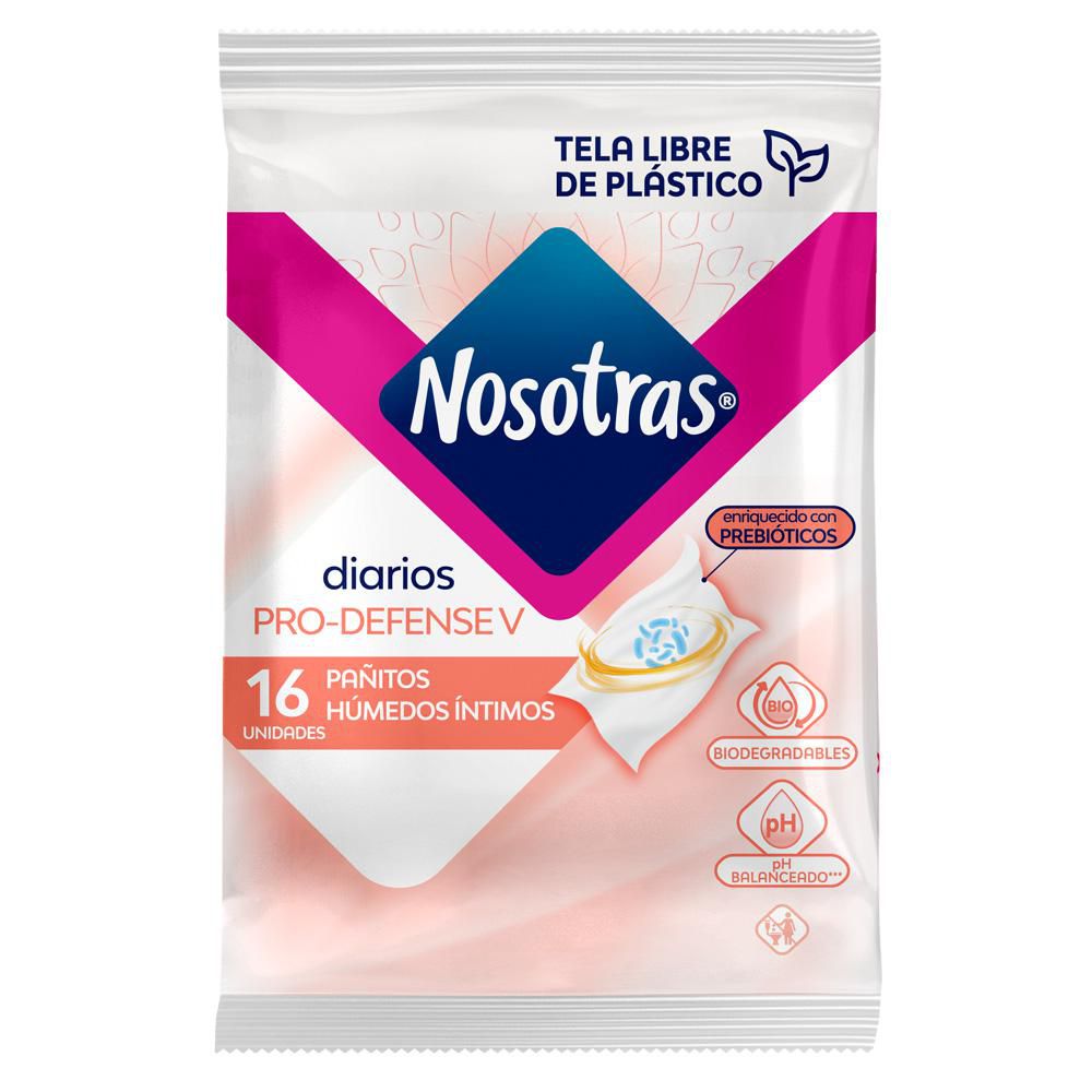 Pañitos húmedos NOSOTRAS íntimos prodefenseV (16  und) img #1