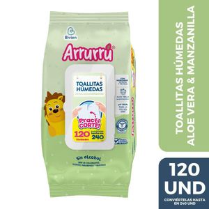 Toallitas húmedas ARRURRU extra acolchonaditas (120 und)