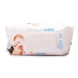 Toallitas húmedas PERSONAL CHOICE MARCA EXCLUSIV aqua free (100 und)
