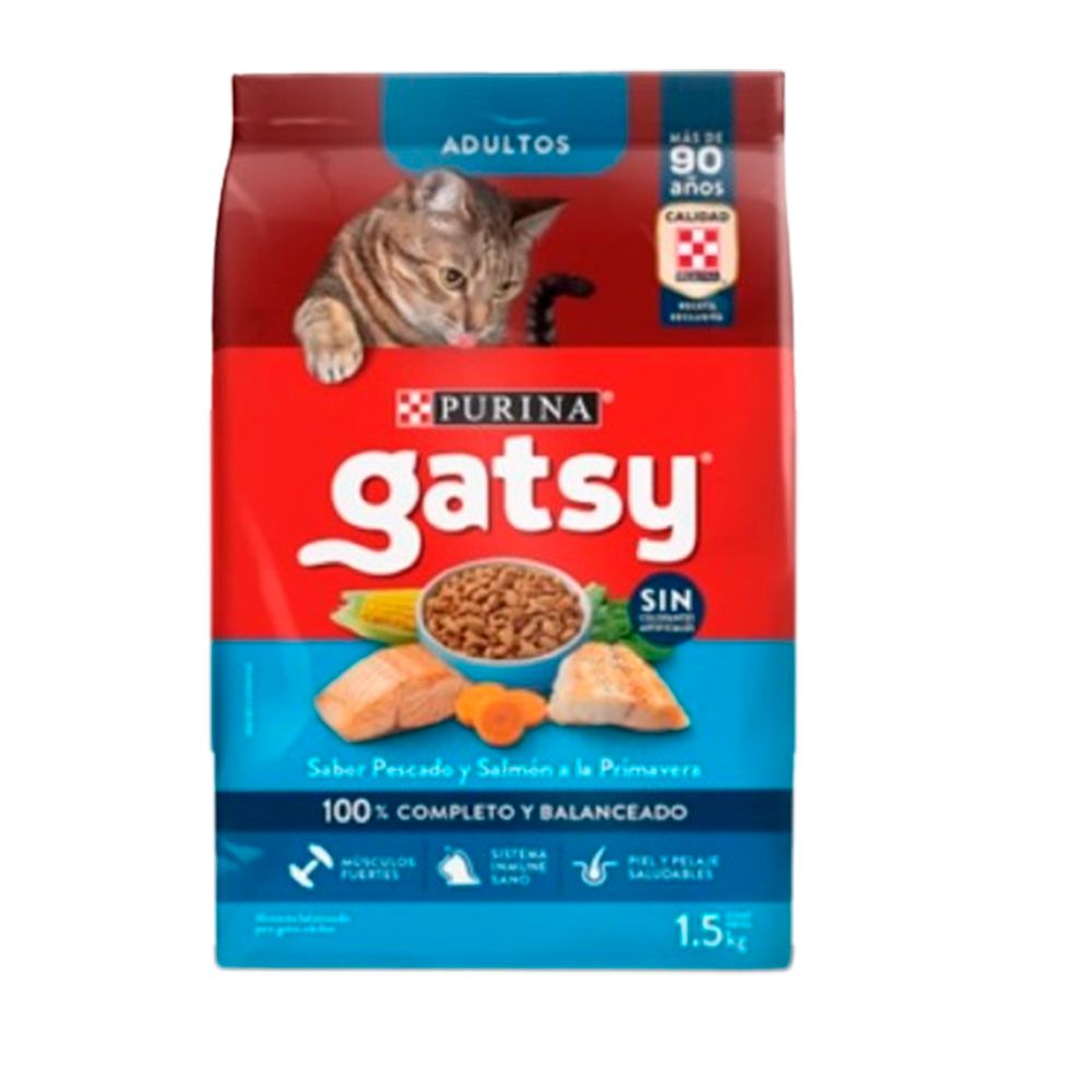 Comida para gatos PURINA GATSY pescado y salmón (1500  gr) img #1