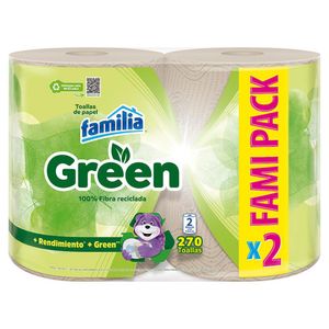 Toallas de cocina FAMILIA green triple hoja (270 und)