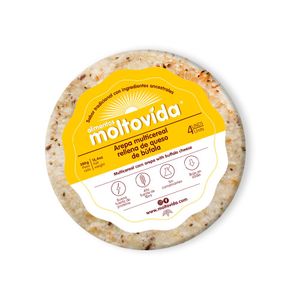 Arepas integrales MUCHAREPA MOLTOVIDA multicereal rellena queso búfala (380 gr)