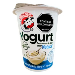 Yogurt RECREO sabor natural (150 gr)
