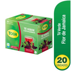 Té TOSH verde flor de jamaica (24 gr)