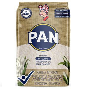 Harina PAN maíz blanco integral (500 gr)