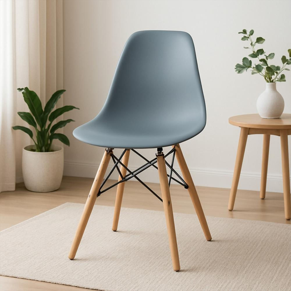 Silla Eames De Diseño Color Gris Oscuro img #10