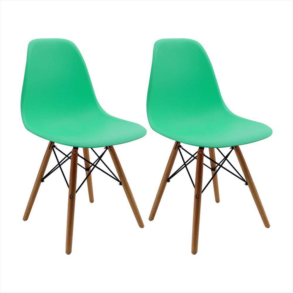 Set X2 Sillas Eames De Diseño Color Verde Menta img #1