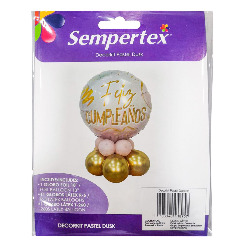 GLOBOS DECORKIT PASTEL DUSK SEMPERTEX 7703340418957 img #1