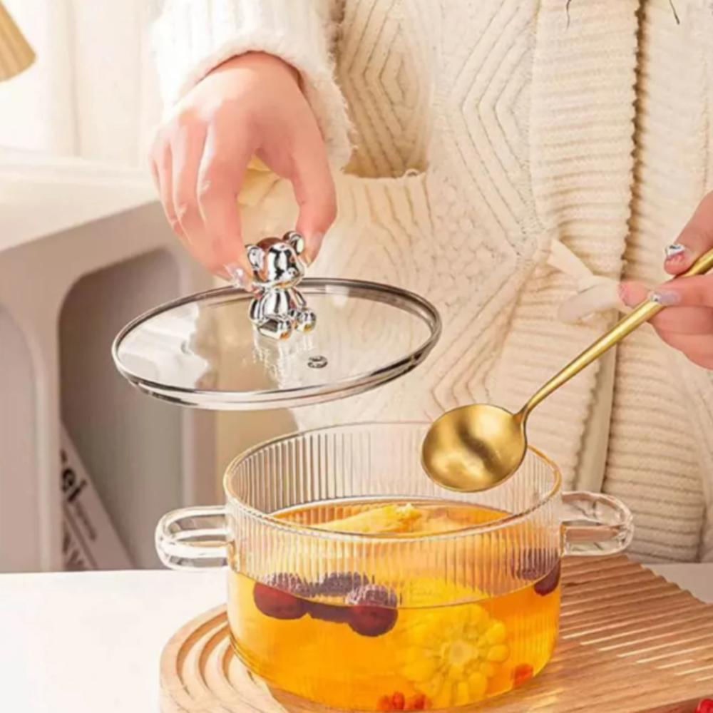 Olla De Vidrio Resistente, Elegante Y Funcional img #2