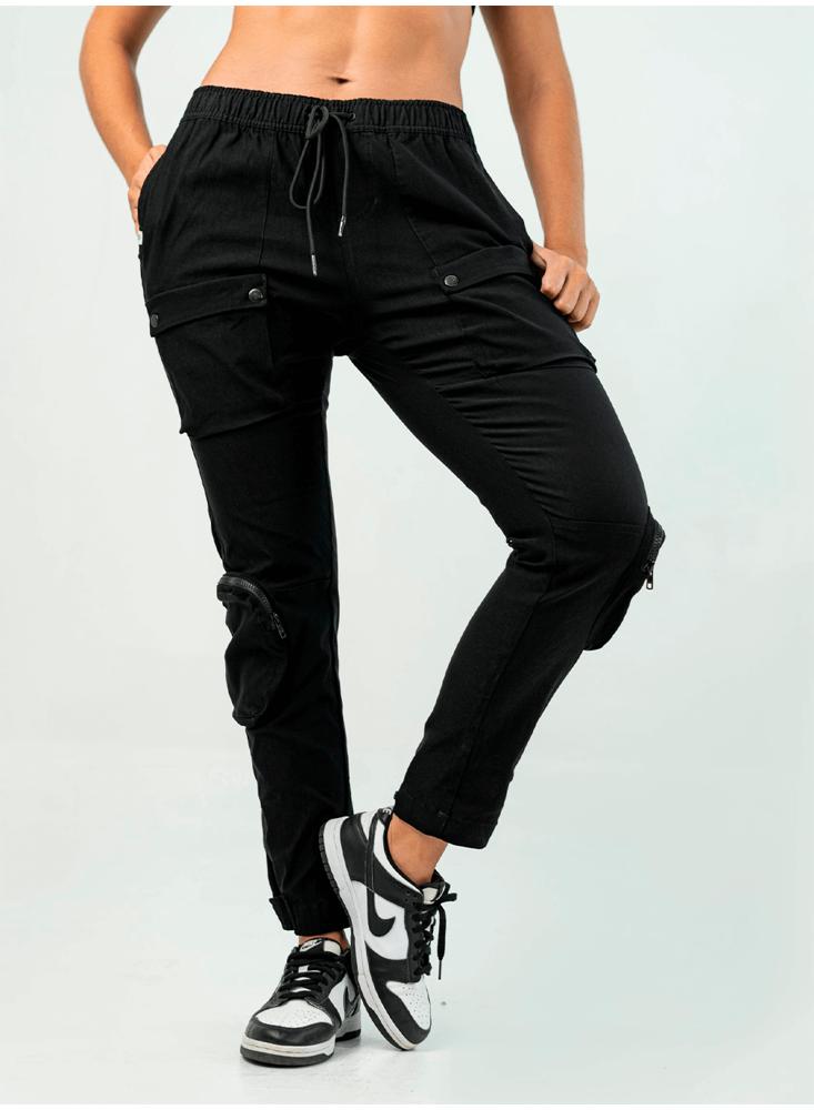 Pantalon Cargo Negro De Dama img #1