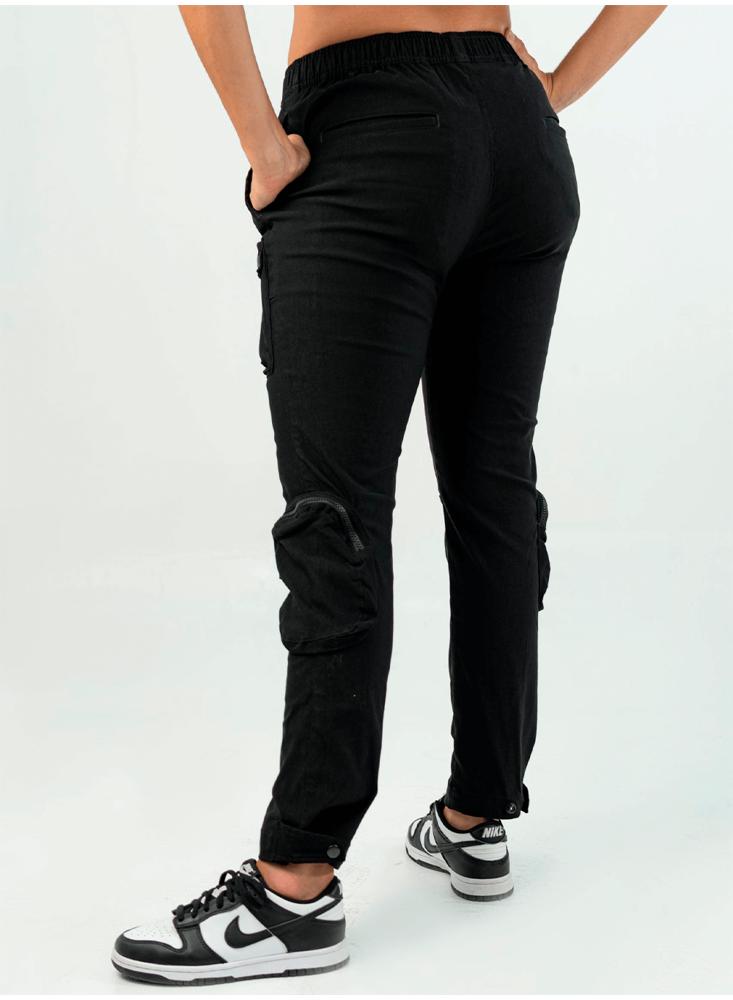 Pantalon Cargo Negro De Dama img #4