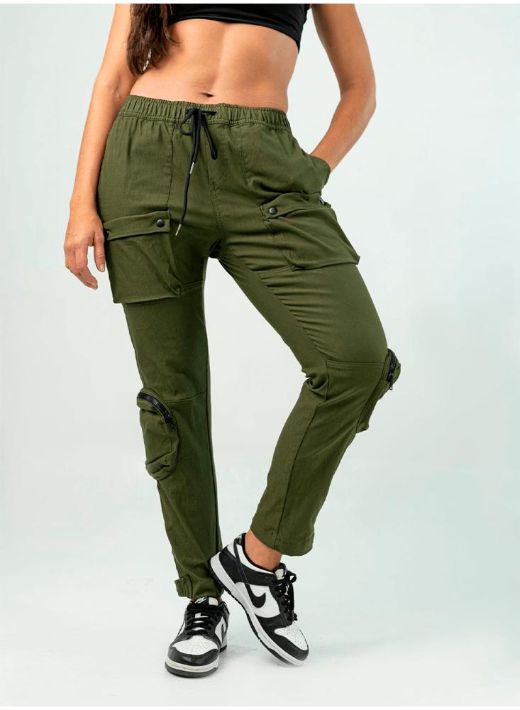 Pantalon Cargo Verde De Dama img #1