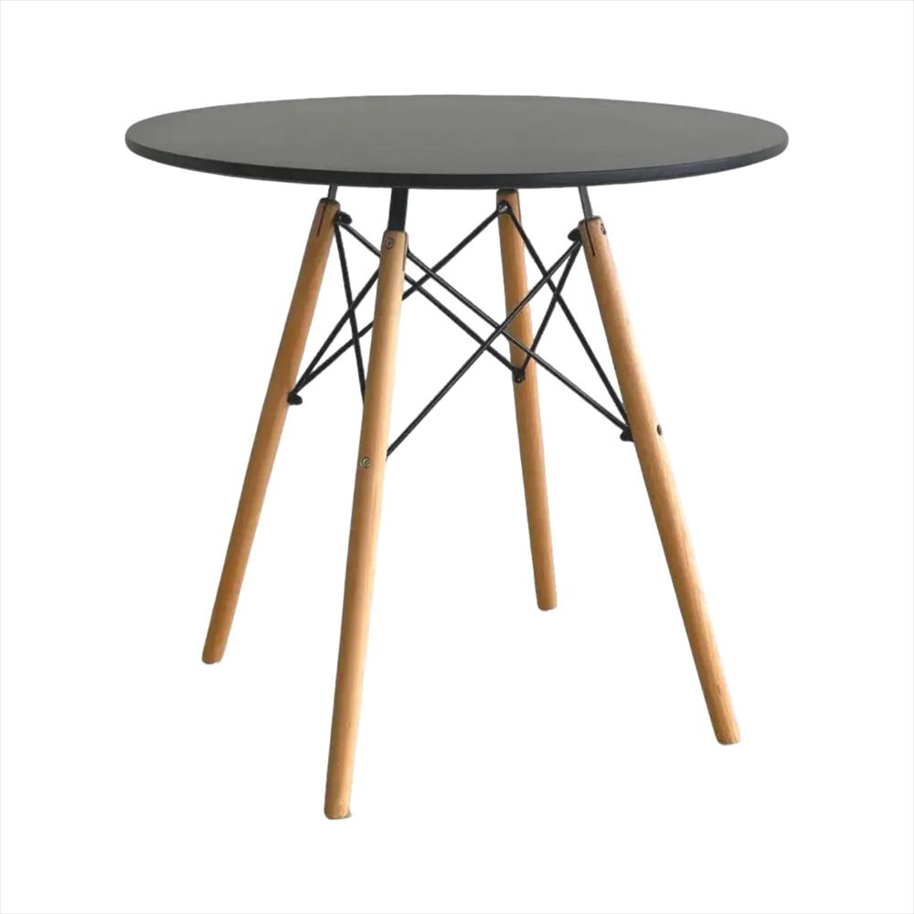 Mesa Eames Redonda 80 Cm Negra img #1
