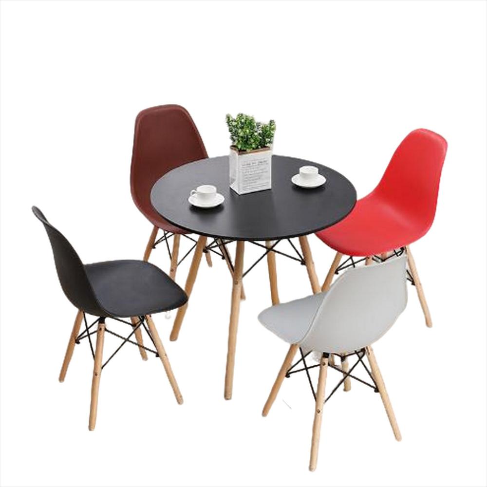 Mesa Eames Redonda 80 Cm Negra img #3