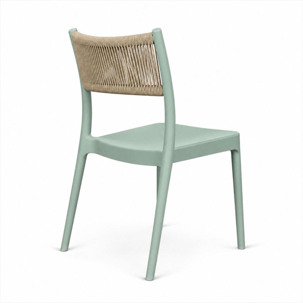 Silla Baru Con Espaldar Mallado Color Verde Claro img #4