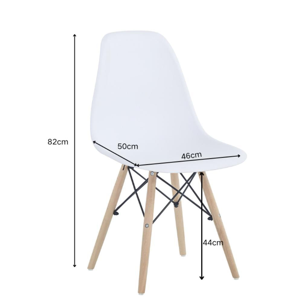 Silla Eames, Color Blanco, Con Patas De Madera img #5