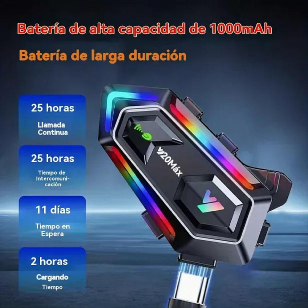 Intercomunicador Para Casco Bluetooth Y20 Max img #2
