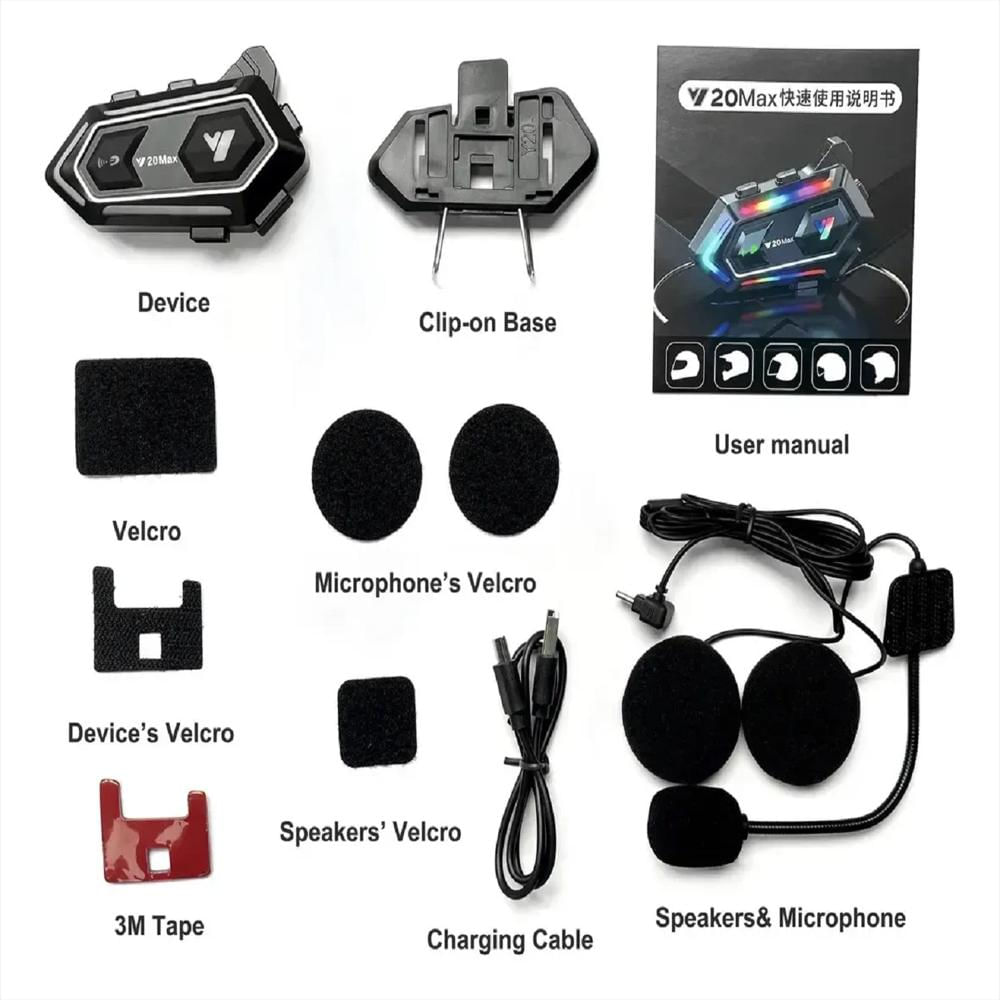 Intercomunicador Para Casco Bluetooth Y20 Max img #5