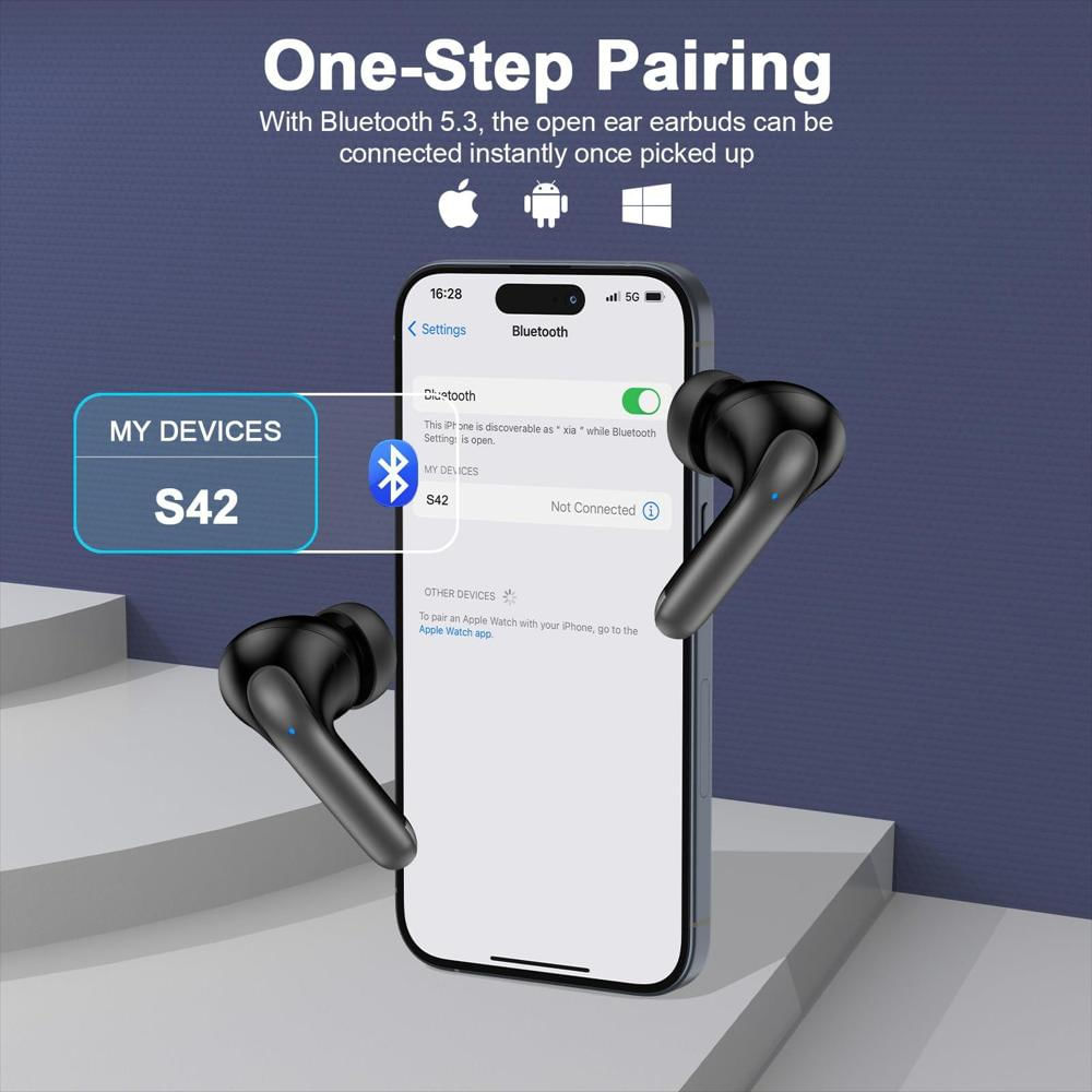 Audífonos Inalámbricos Ououdee Bluetooth 5.3 Con Micrófono Y Cancelación De Ruido img #5