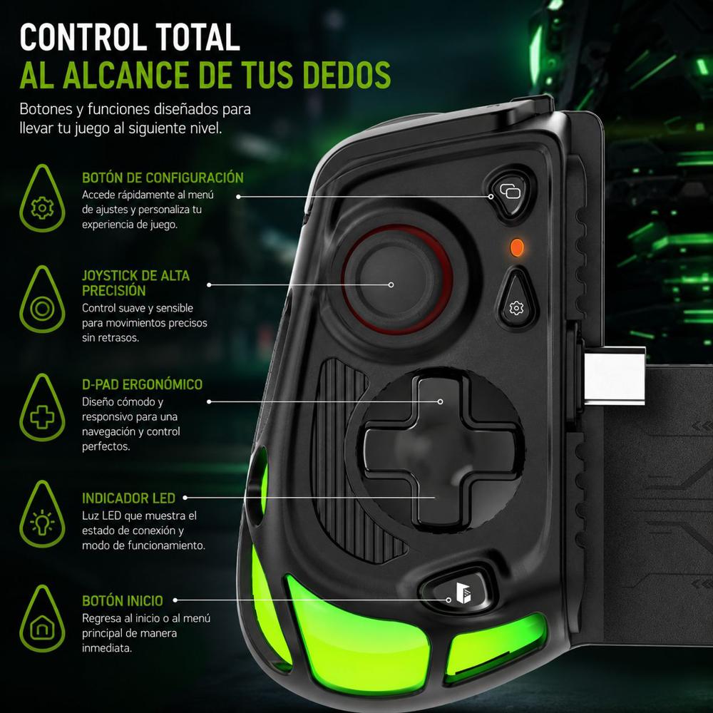 Control Gamer Para Celular Android Ios Tipo C Rgb img #2