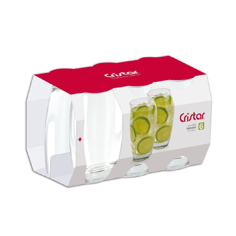 Vaso Alto Dubai SetX6 CRISTAR 0729CL6 img #1