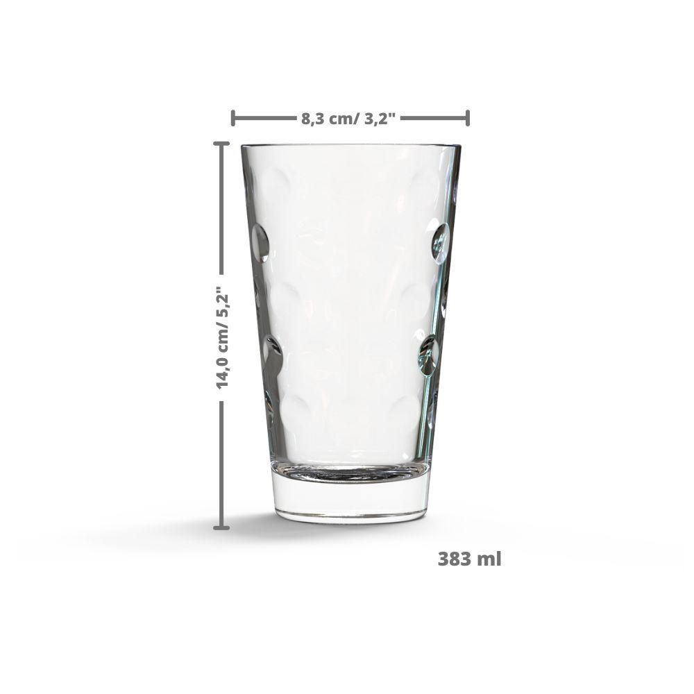 Vaso Alto Circus SetX6 CRISTAR 0619CL img #3