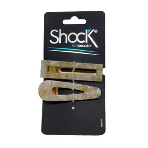 Pinza para el cabello SHOCK mármol (2 und)