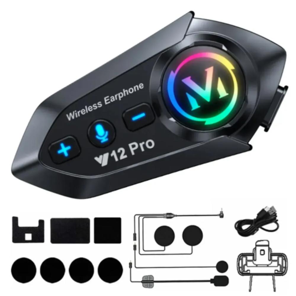 Intercomunicador Bluetooth V12 Pro Para Casco img #3