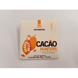Barra de chocolate CACAO HUNTERS hachimitsu semiamargo (28 gr)