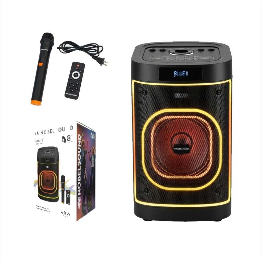 Parlante Karaoke Bluetooth Con Micrófono Y Luces Led img #1