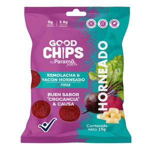 Pasabocas GOOD CHIPS remolacha y yacón horneado (15 gr)