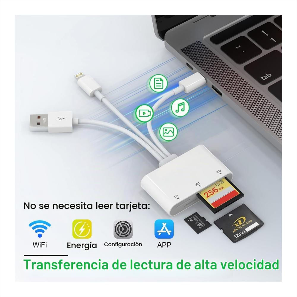 Lector De Sd Para Iphone Usb C Usb A Y Lightning img #4
