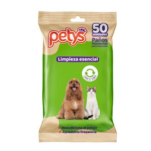 pañitos PETYS húmedos mascotas (50 und)