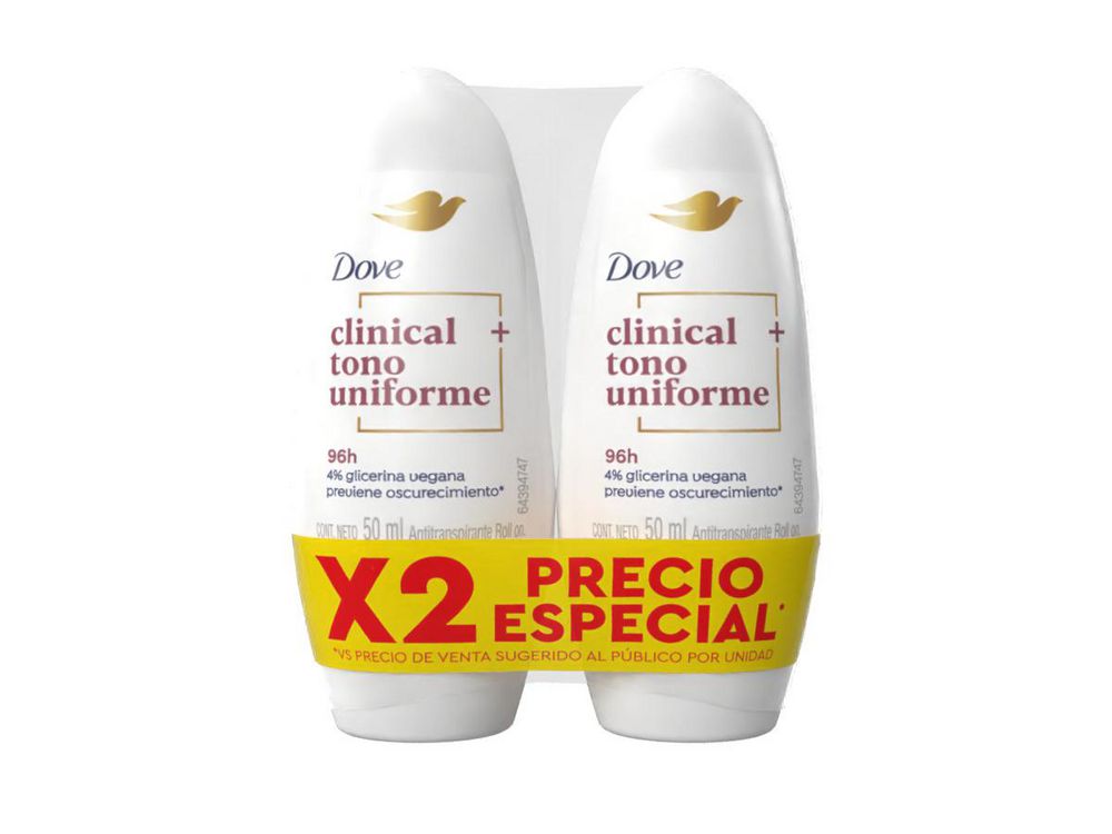 Desodorante DOVE roll on clinical tono uniforme (100  ml) img #2