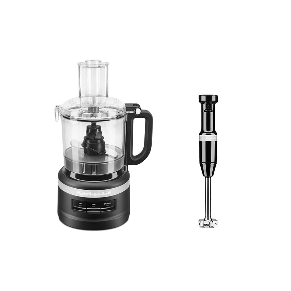 Combo Procesador de 7 tazas Black Matte + Licuadora de inmersión Velocidad Variable Onyx B