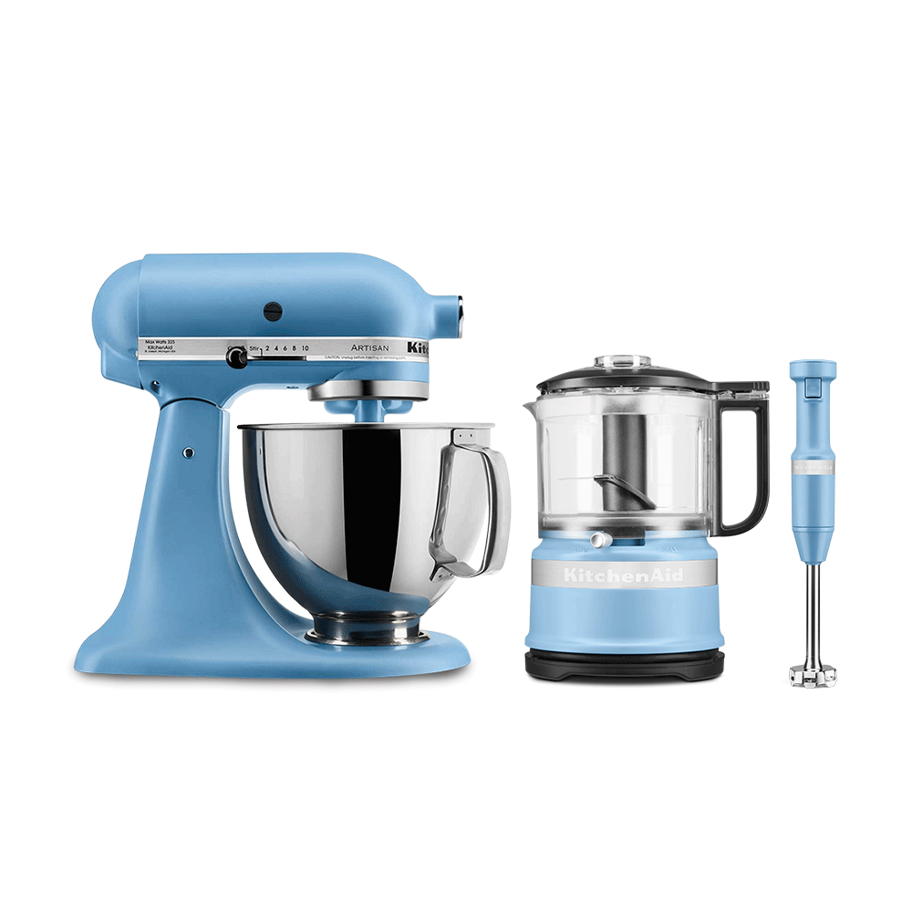 Combo Batidora Artisan con Accesorios adicionales 4.7 L Blue Velvet + Procesador 3.5 tazas